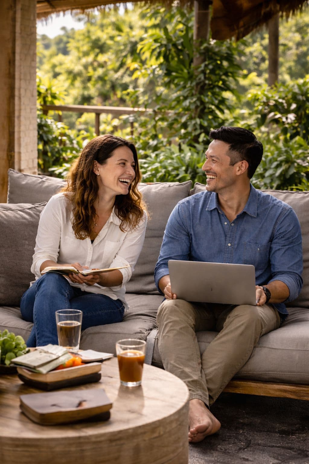 Colleagues enjoying a team offsite